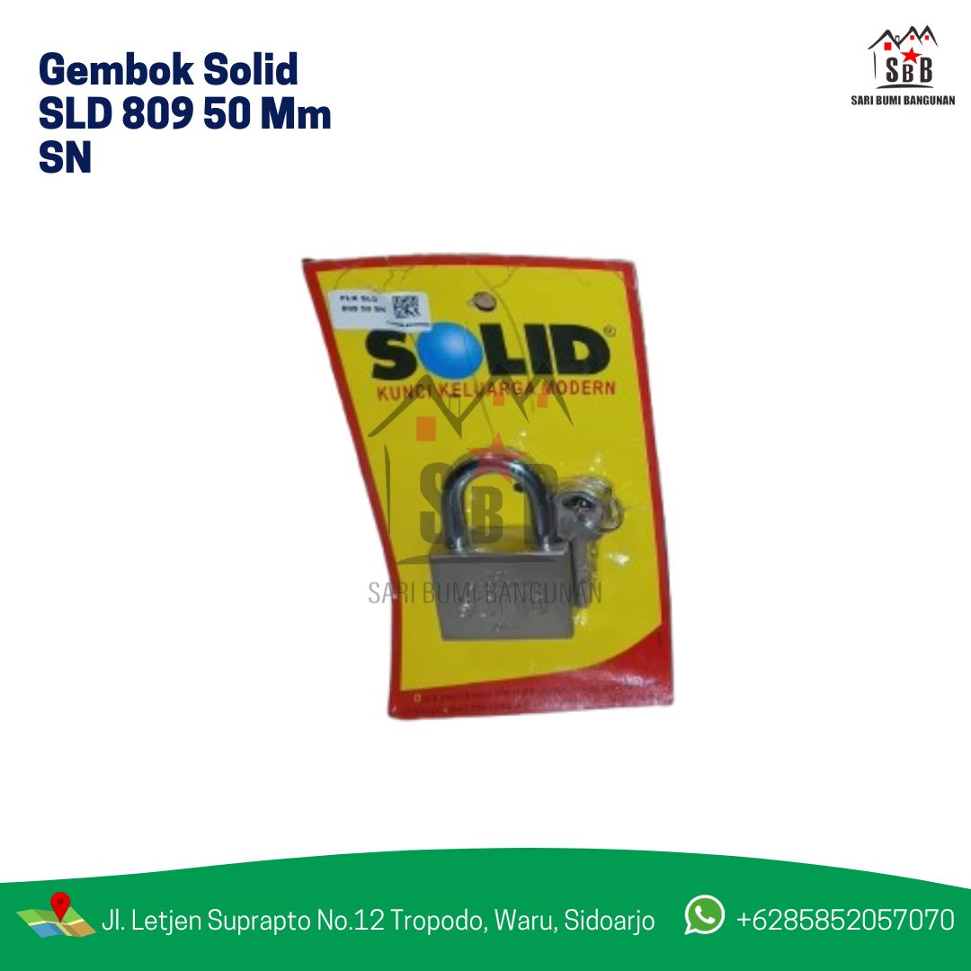 Gembok Solid SLD 809 50 Mm SN